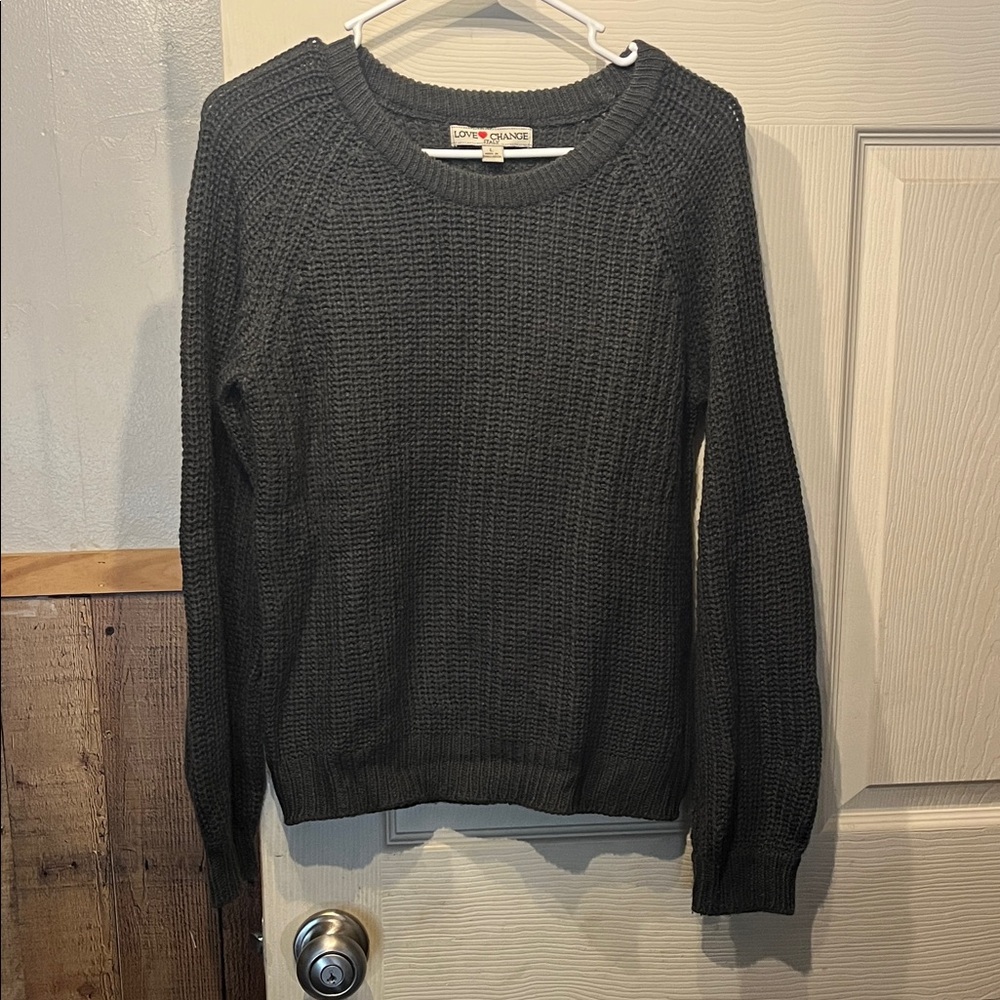 Love Change Italy Women's Dark green Crew Neck Sweater